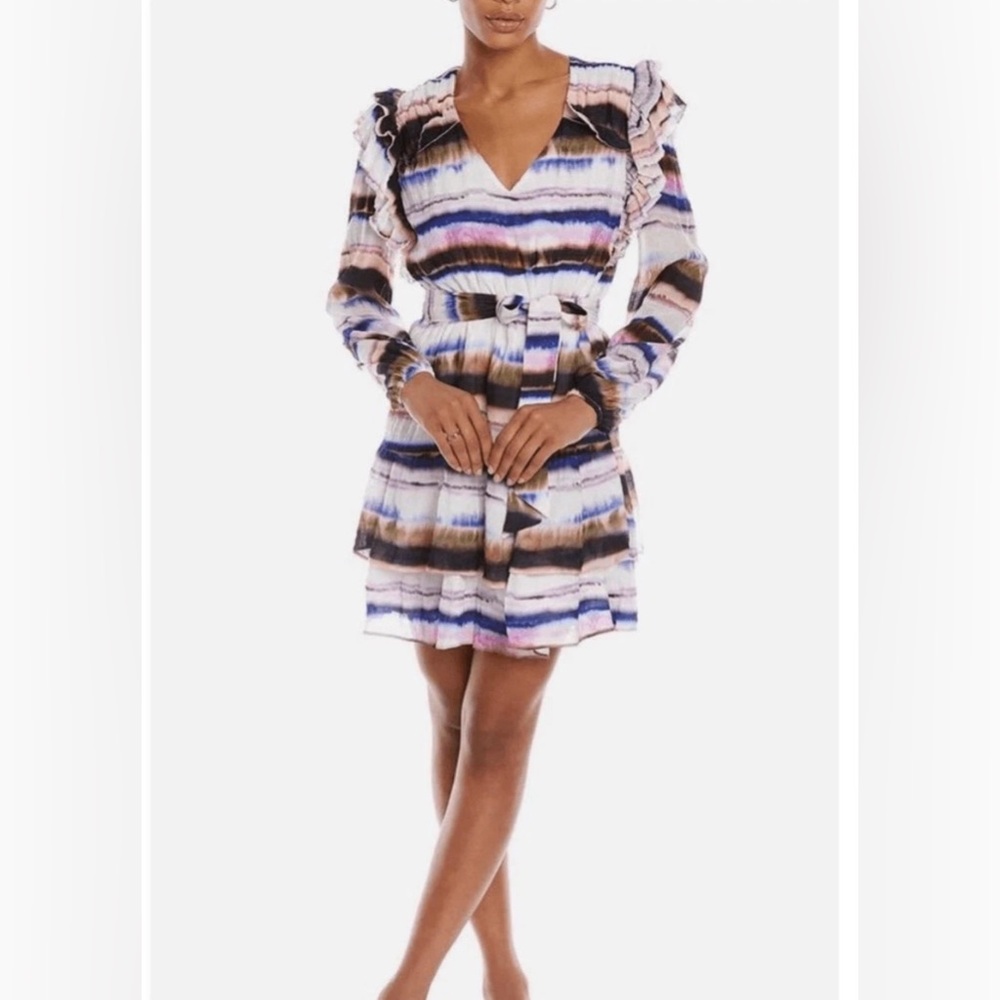 Marie Oliver Silk Tie Dye Mini Dress XS